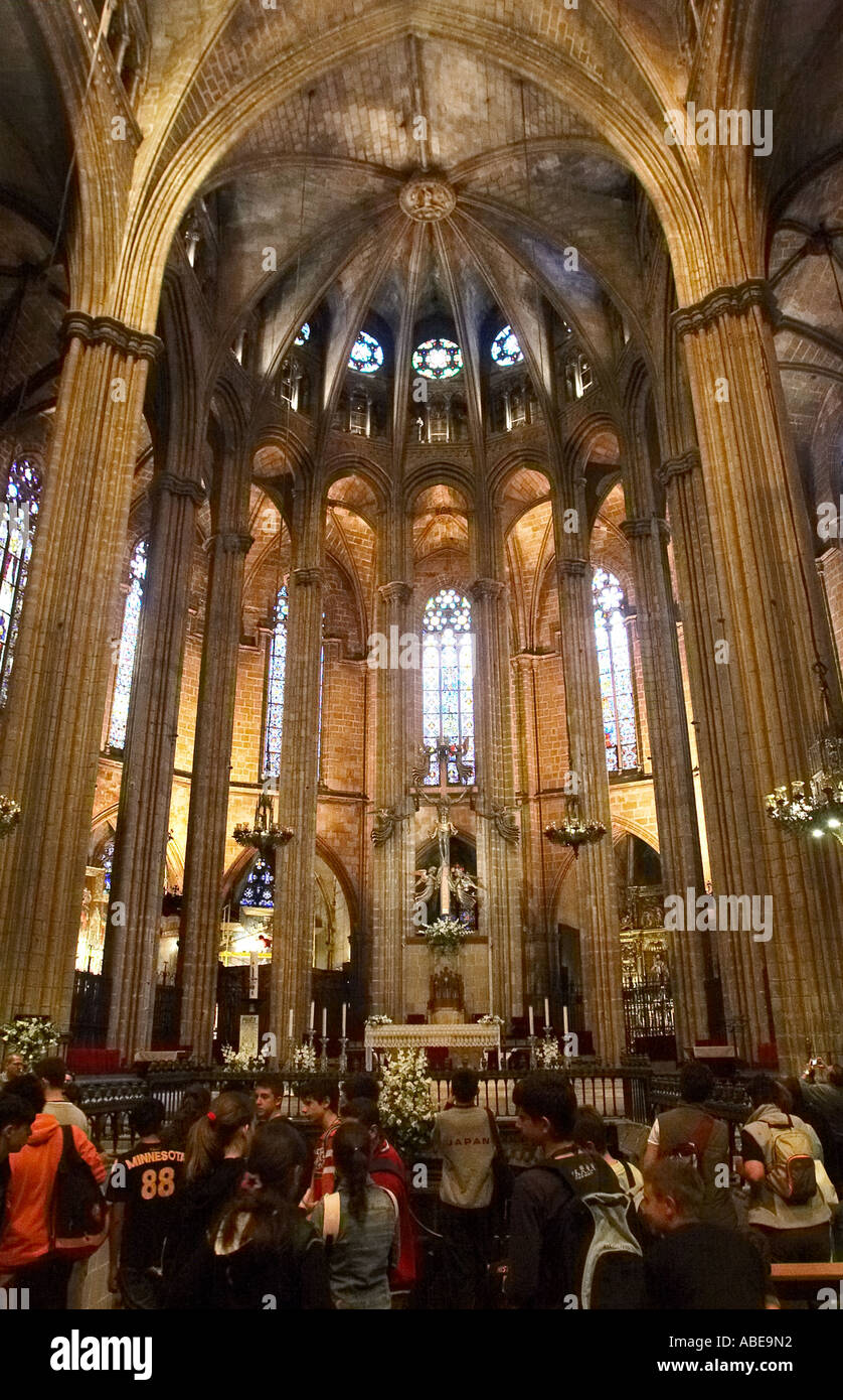 The interior of the Basilica de Santa Maria del Mar Stock Photo - Alamy