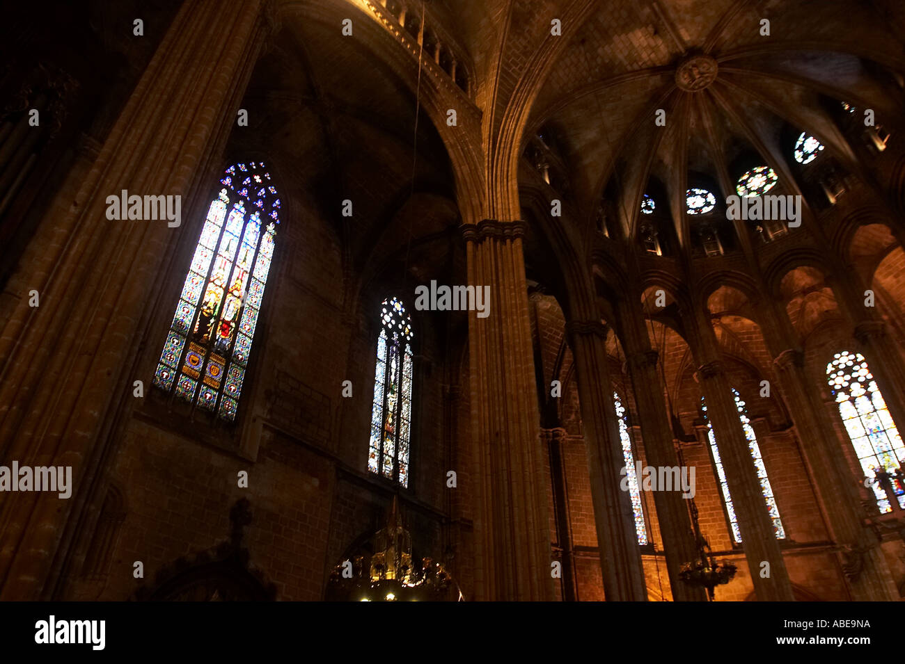 The interior of the Basilica de Santa Maria del Mar Stock Photo - Alamy