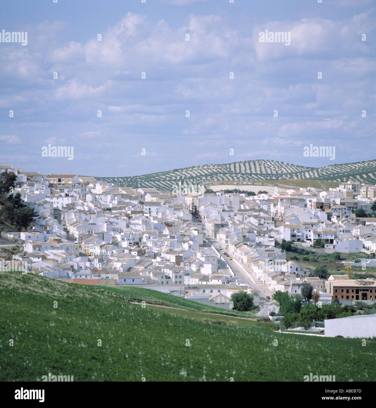 White painted house of a village in Andalucia Spain Stock Photo