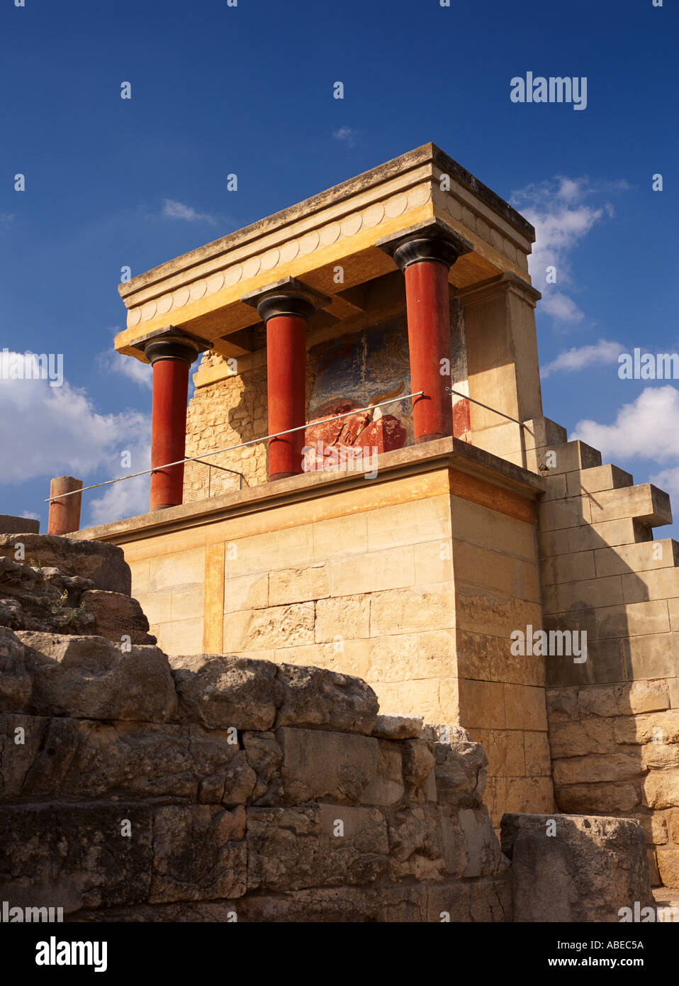 Greece Crete Heraklion Knossos Minoan Palace Stock Photo