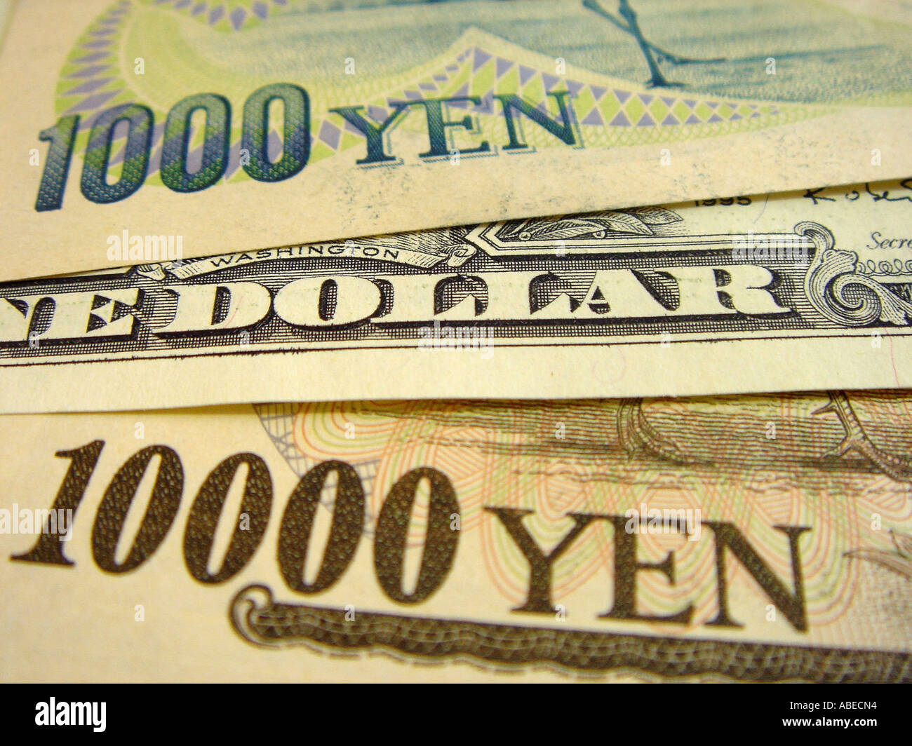 Symbol Yen dollar Stock Photo - Alamy