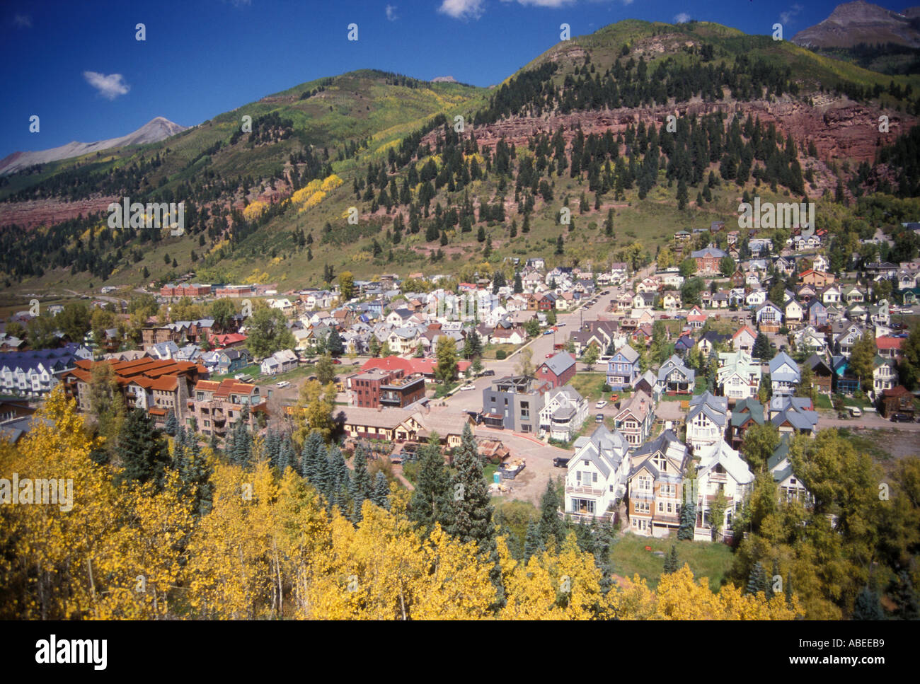 View of Telluride from ski lift / Colorado Stock Photo - Alamy