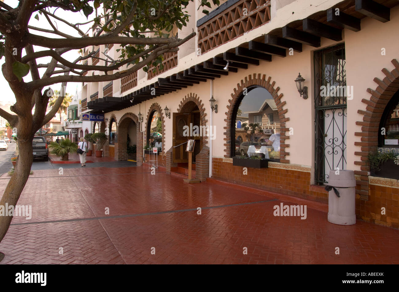 Sidewalk in Downtown Ensenada, Baja California, Mexico Stock Photo Alamy
