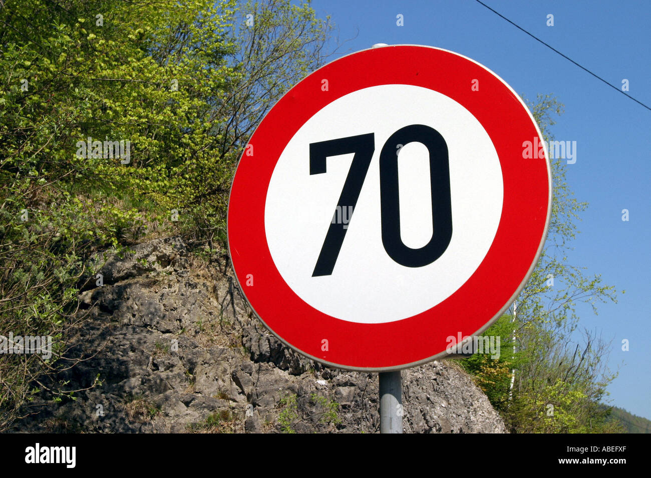 70 km/h restriction Stock Photo - Alamy