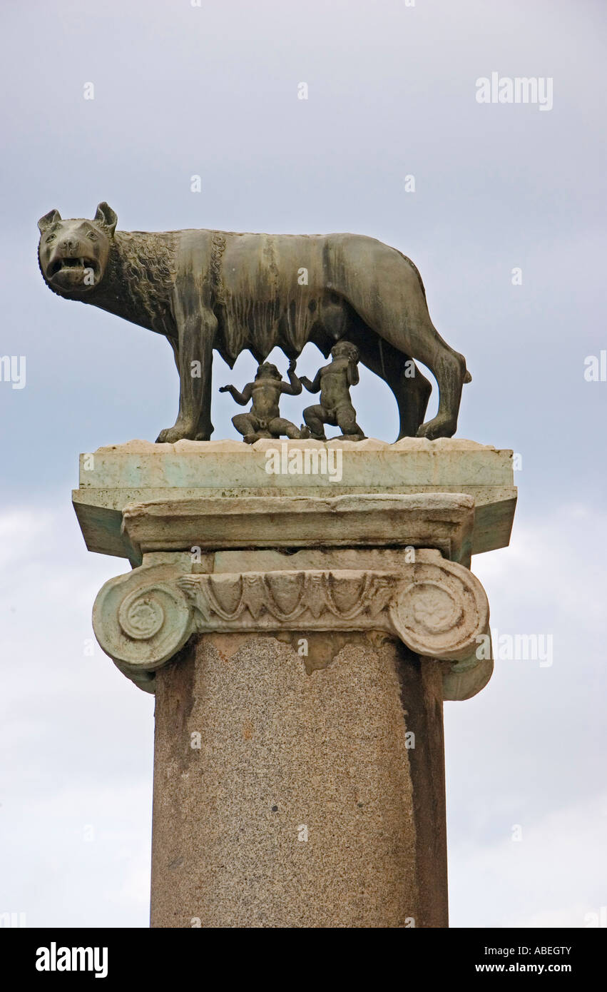 Capitoline She Wolf bronze statue Rome Italy Stock Photo Alamy