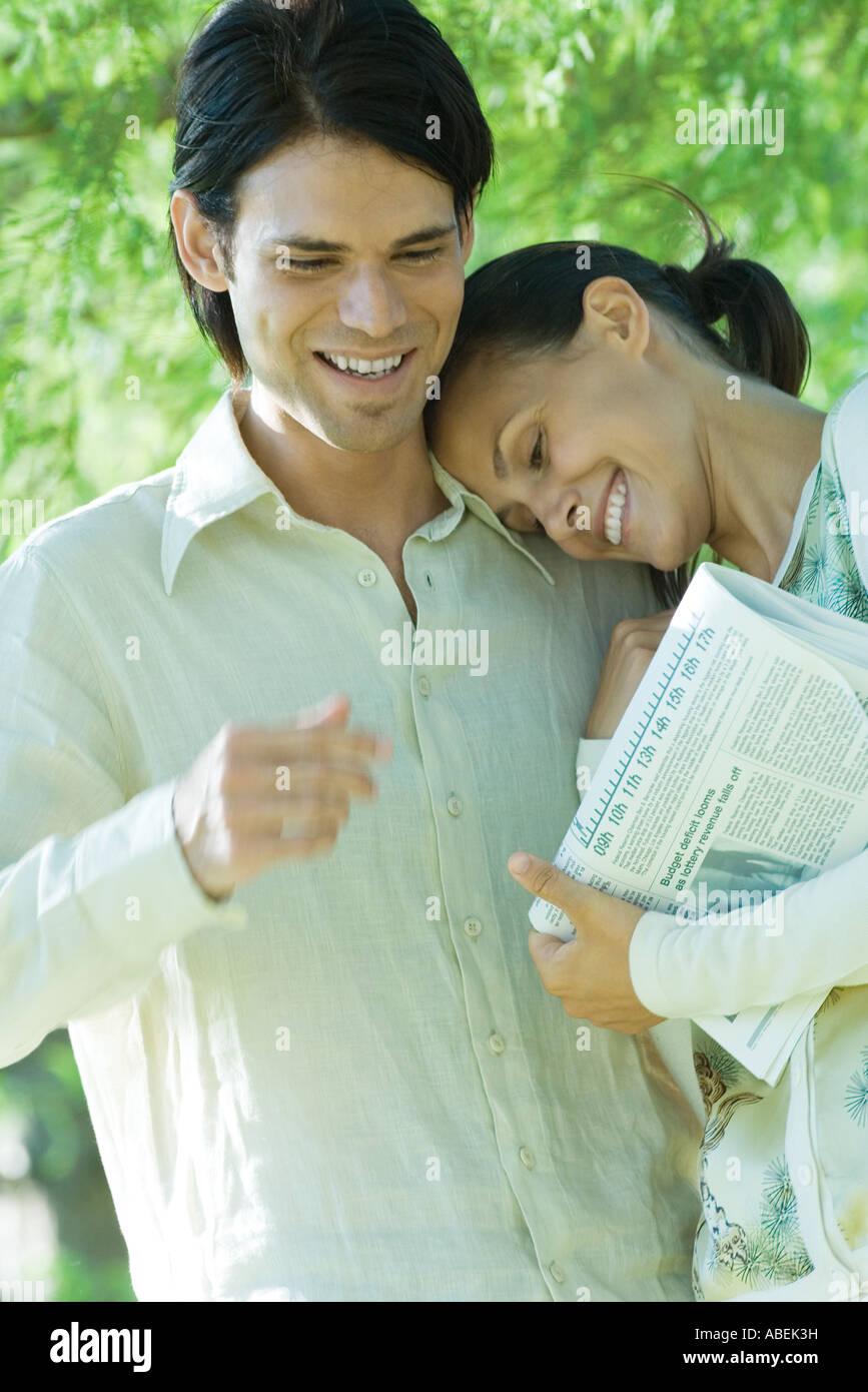 Woman holding man's shoulder hi-res stock photography and images - Alamy