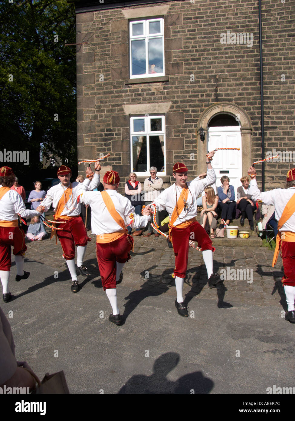 Morris Dancers performing in Rivington a Lancashire village Stock Photo