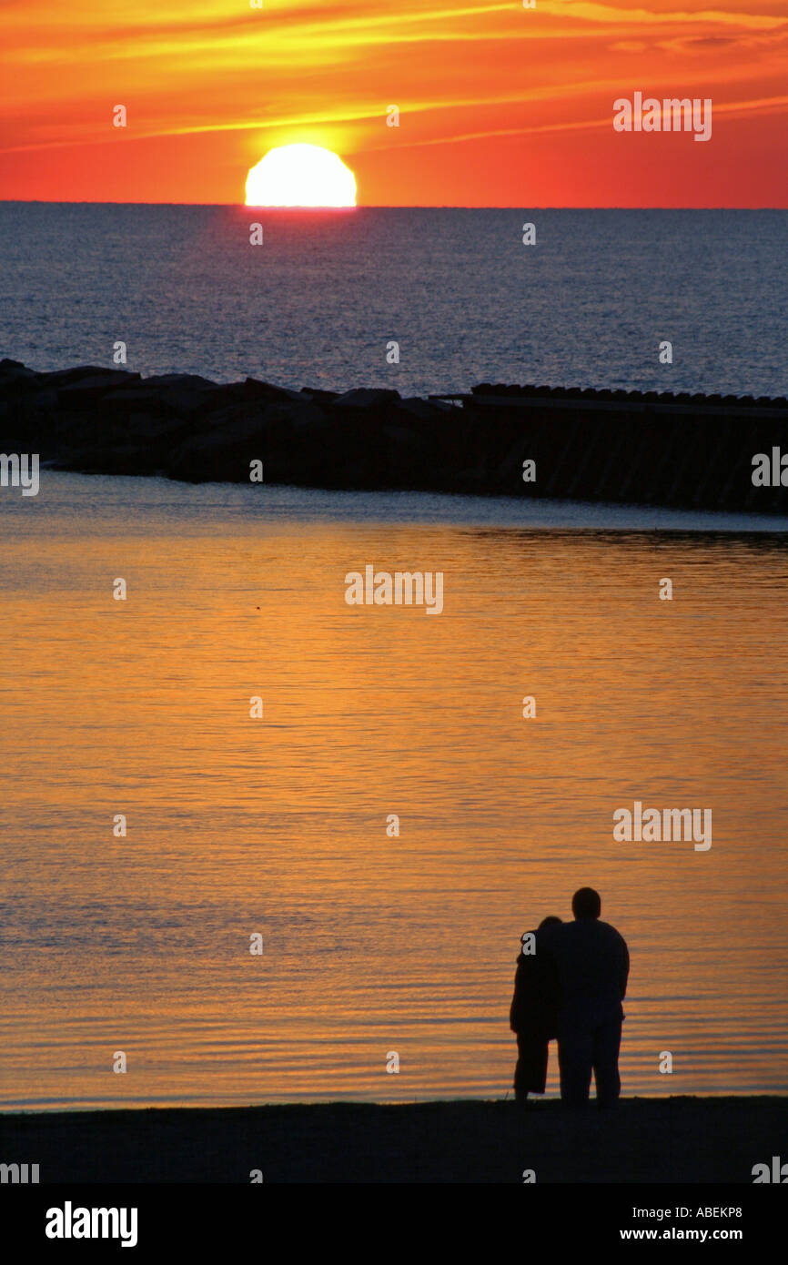 Romantic sunset Stock Photo