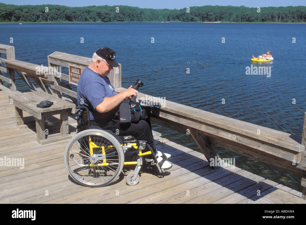 Disabled person in wheelchair Stock Photo