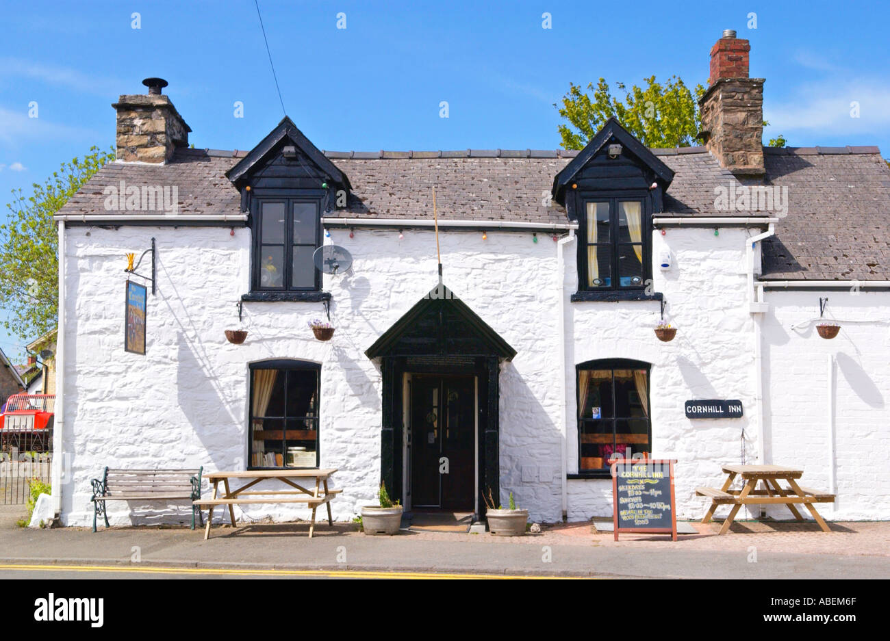 Cornhill Inn at Rhayader Powys Mid Wales UK Stock Photo