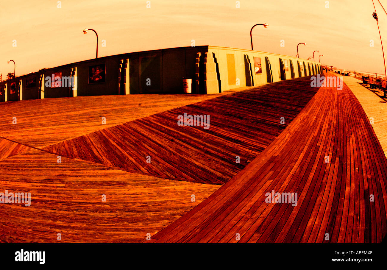 boardwalk at Jones Beach State Park NY Stock Photo