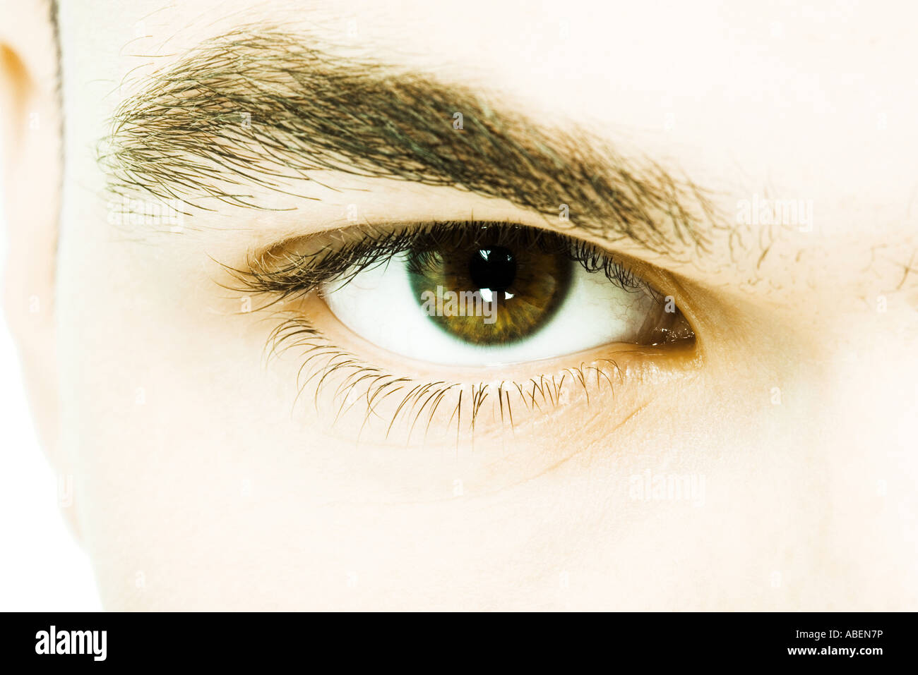 Young mans focused eyes hi-res stock photography and images - Alamy