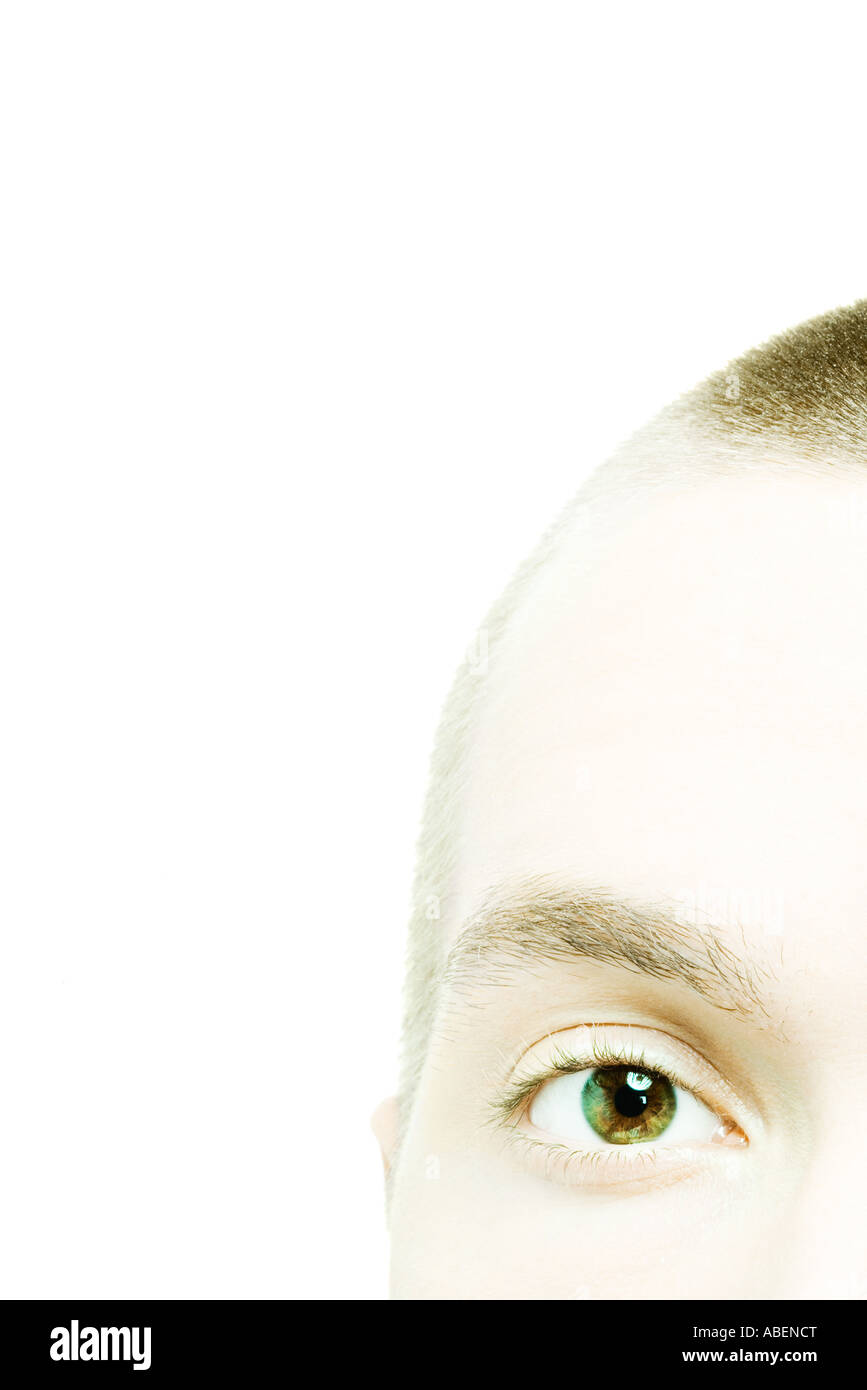Young mans shaved head close up hi-res stock photography and images - Alamy