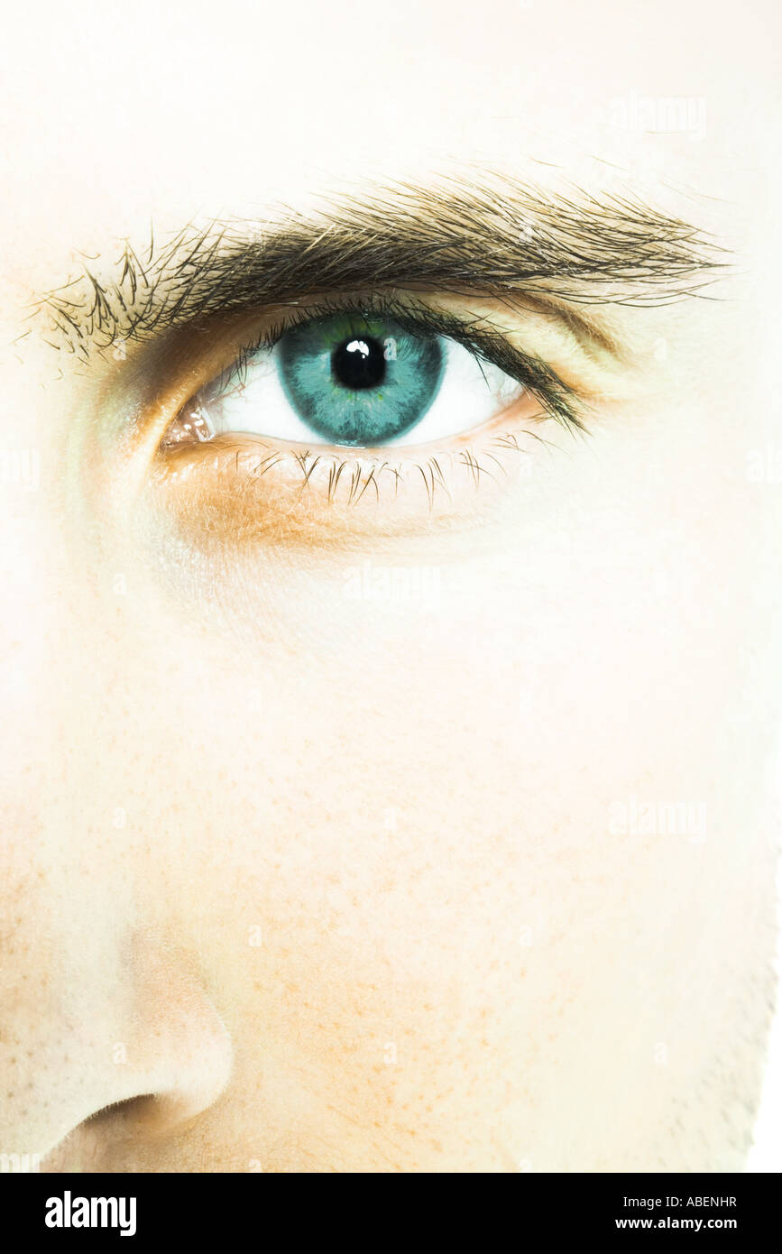 Young man face close hi-res stock photography and images - Alamy