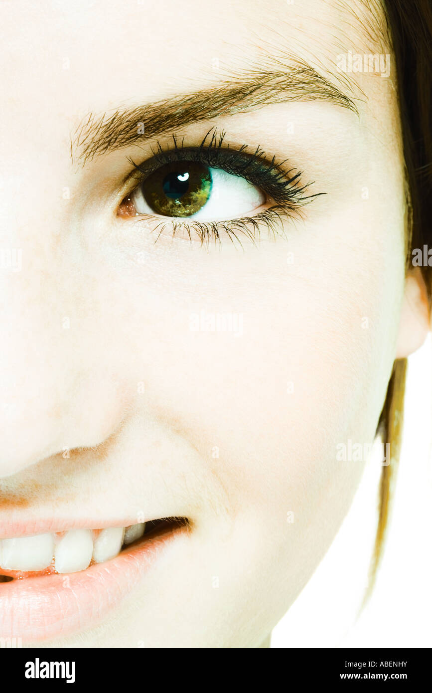 Extreme close up pretty female hi-res stock photography and images - Alamy