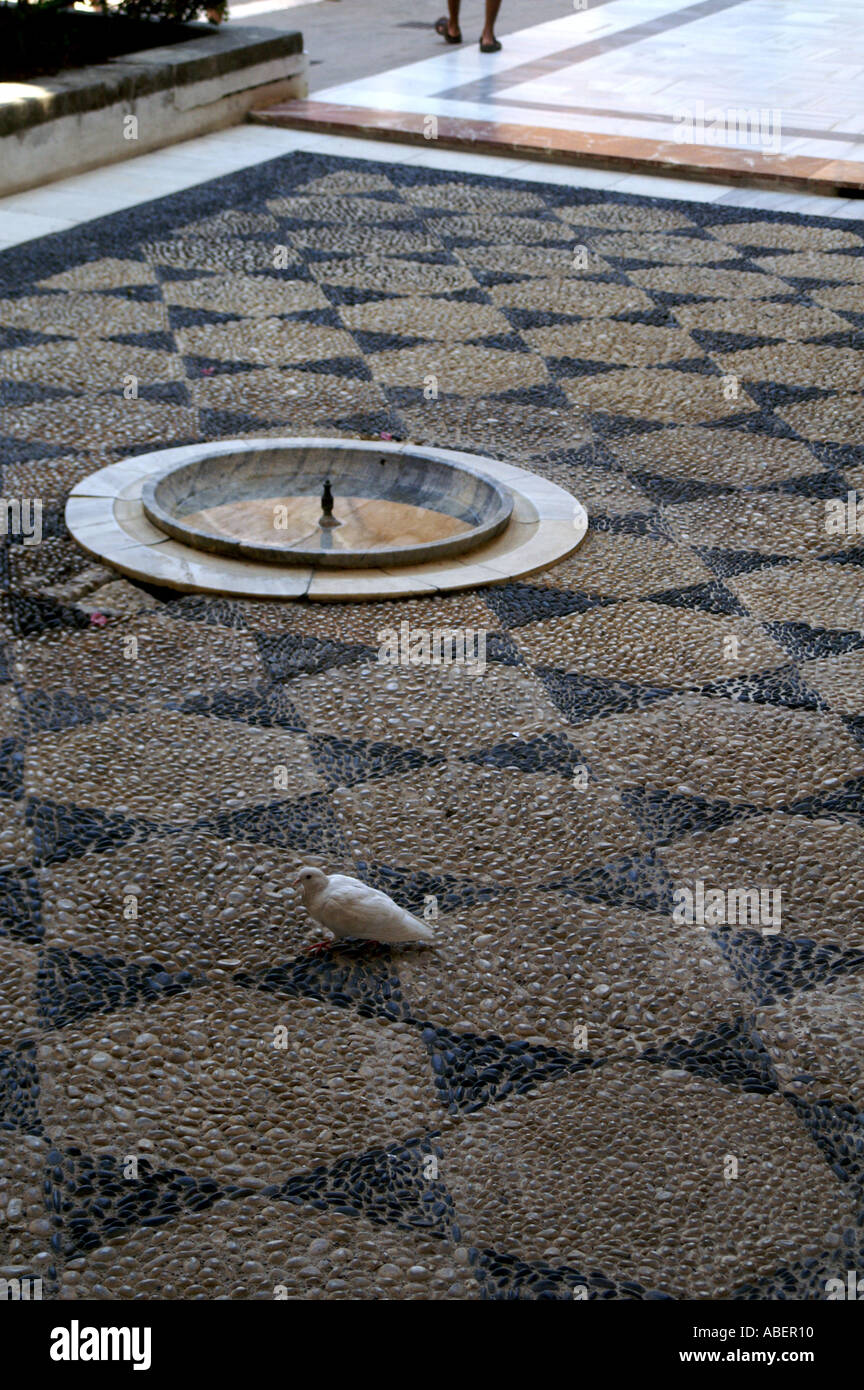 Moorish patterns on tiles in Alcazar former moorish fortress in Seville ...