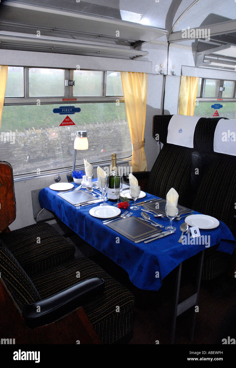 The Wessex Belle dining car used for catering events on the Swanage