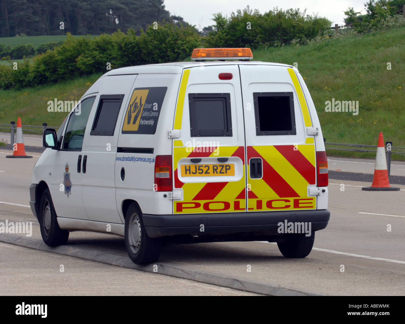Mobile speed camera van, Britain, UK, police radar trap vehicle Stock Photo