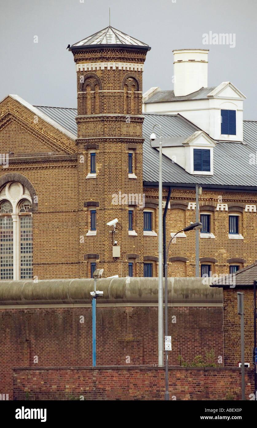 Security prison for adult men HMP Wormwood Scrubs London Stock Photo