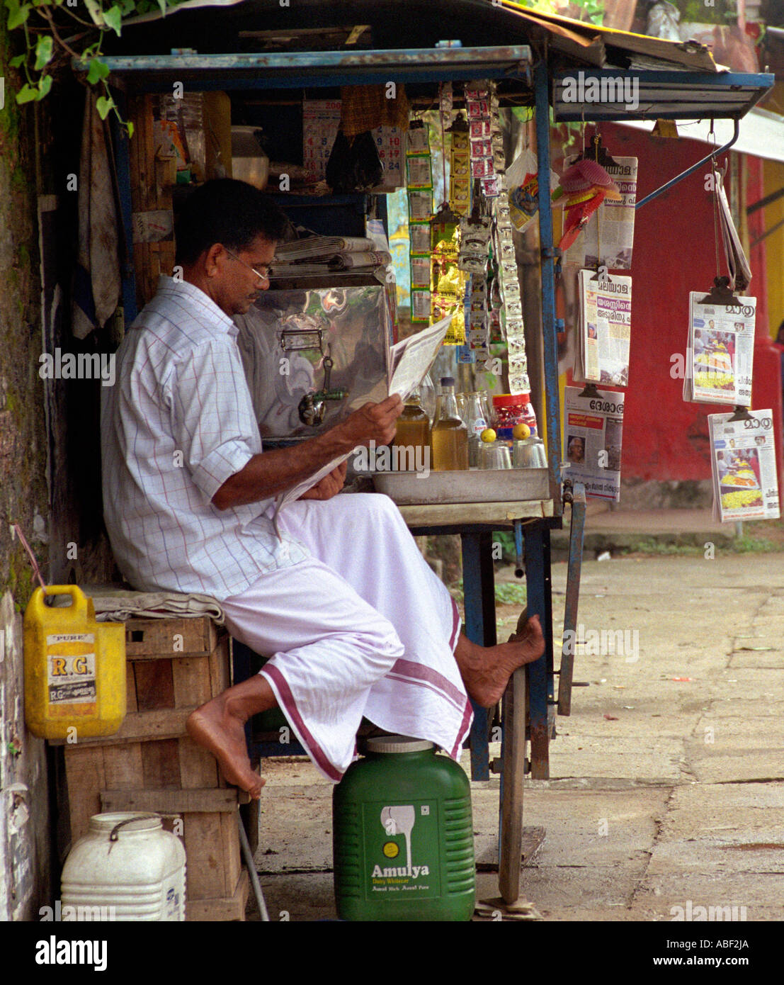 A roadside shop Calicut city Kerala India Stock Photo 7356585 Alamy