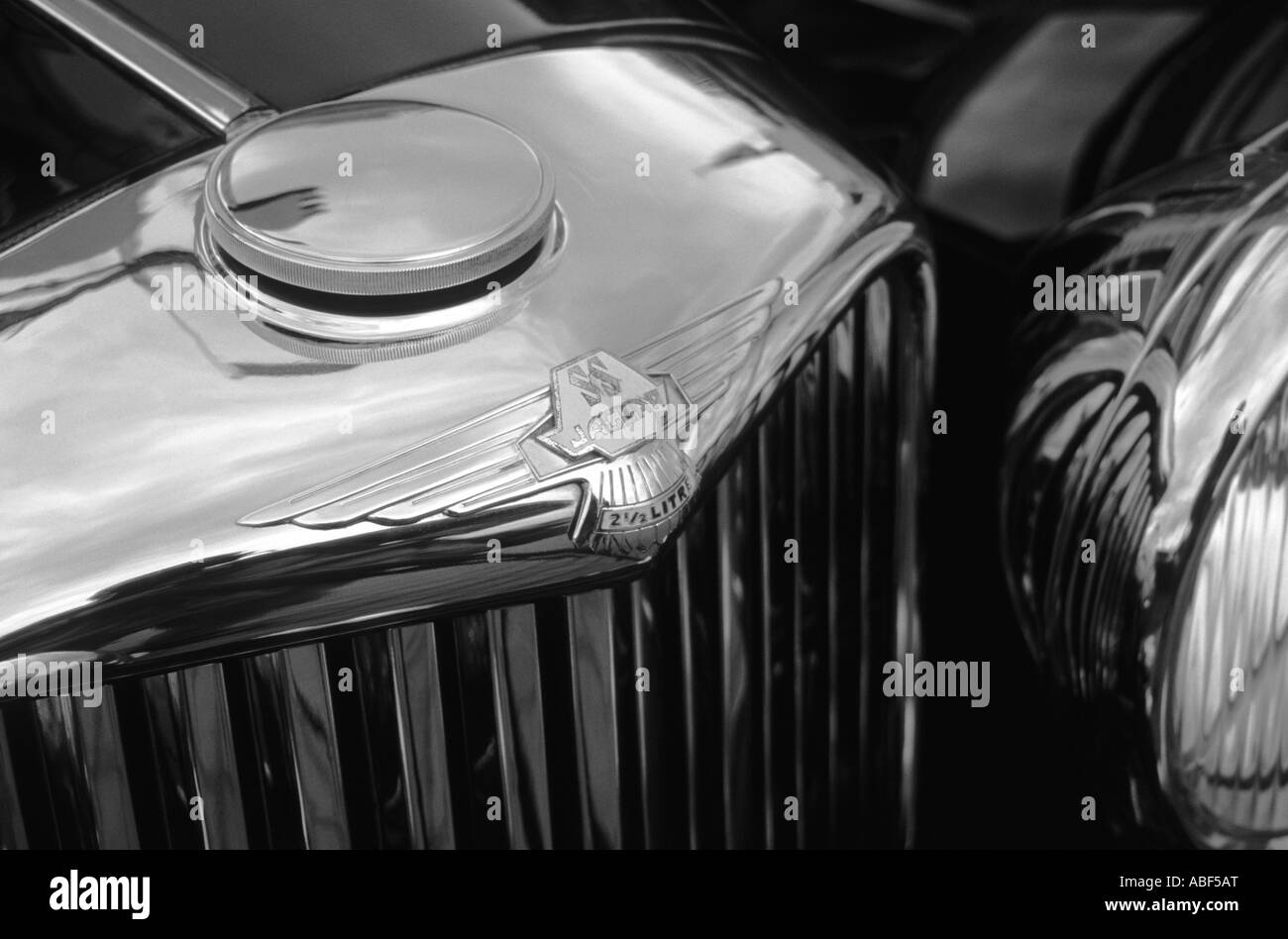 SS Jaguar 2 and a half litre saloon of 1937. English car manufacturer Stock Photo