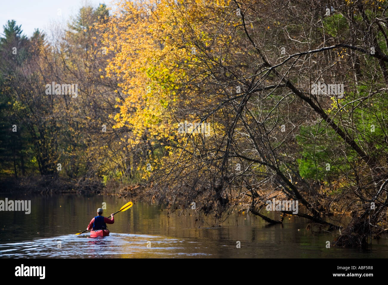 Kayaking the Nashua River in Groton Massachusetts Stock Photo Alamy