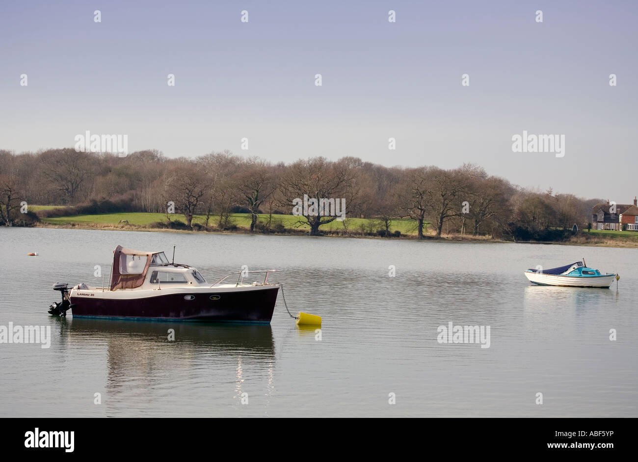 Boats at Dell Quay, Chichester Harbour, Sussex Stock Photo Alamy