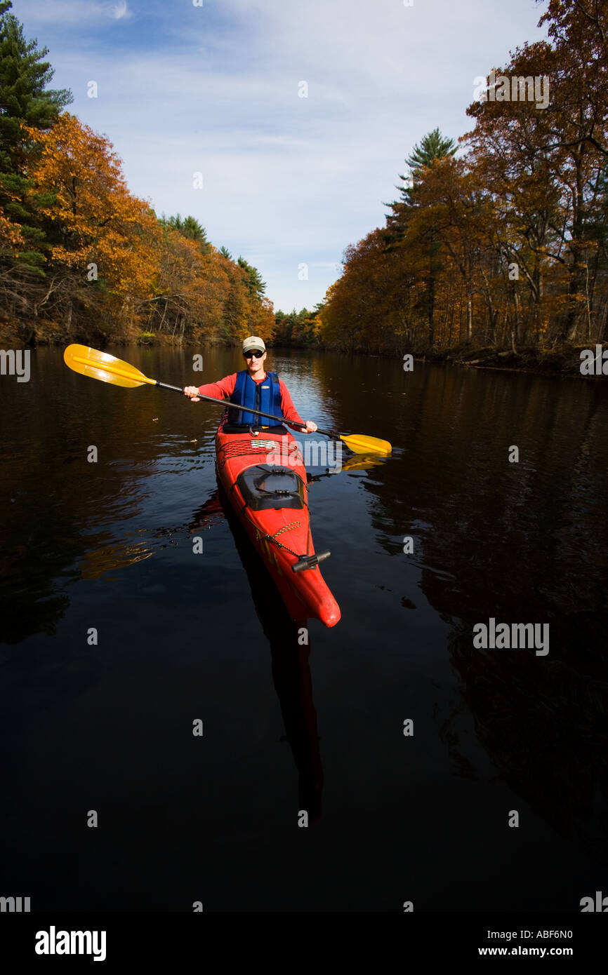 Kayaking the Nashua River in Groton Massachusetts Stock Photo Alamy