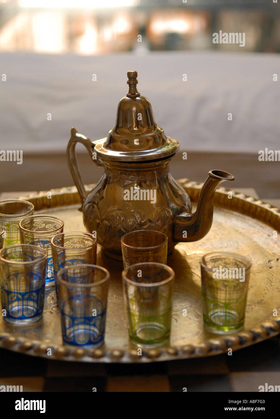 Moroccan tea set Stock Photo Alamy