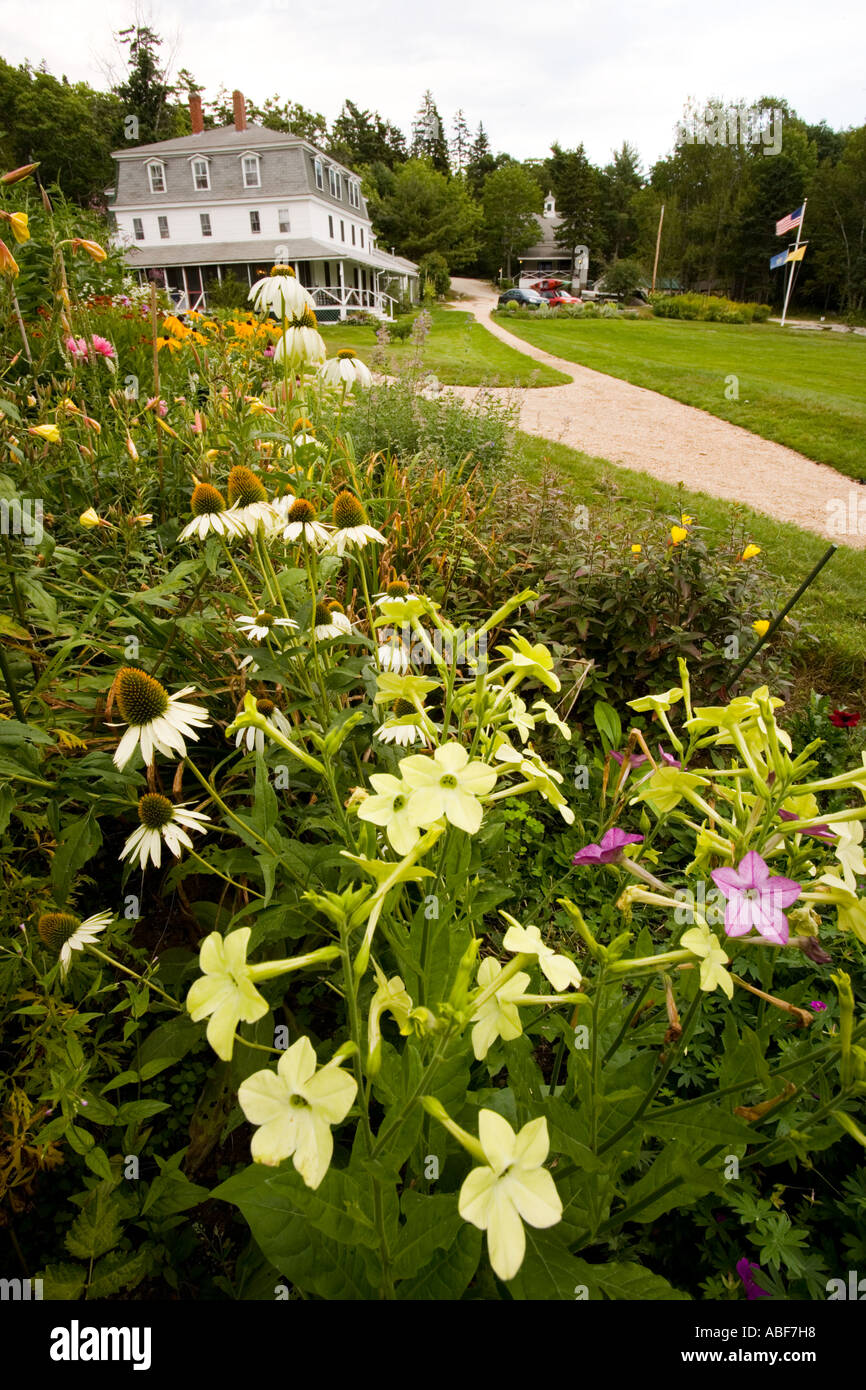 The Garden and Hotel at the Oakland House Seaside Resort in Brooksville Maine Blue Hill