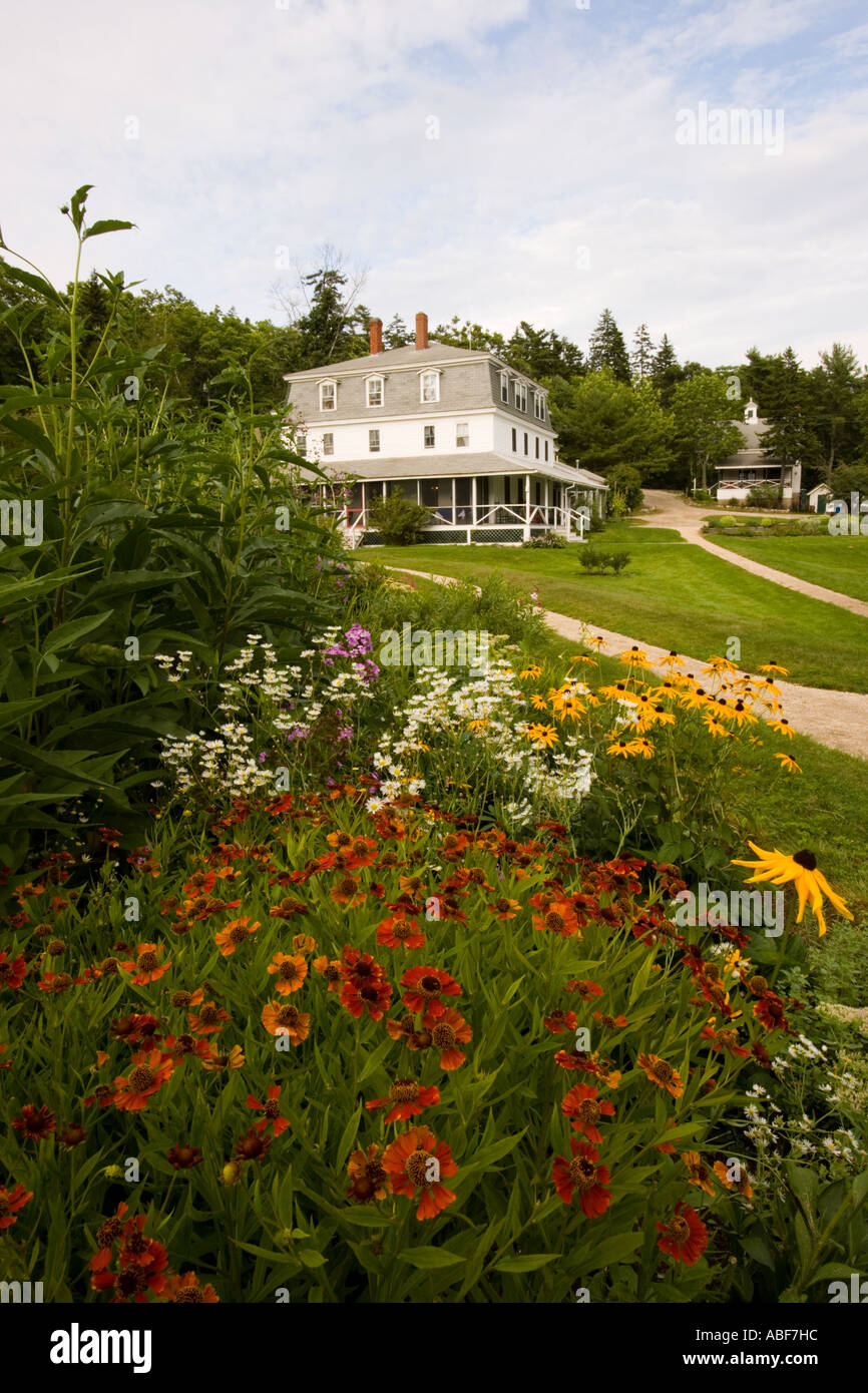 The Garden and Hotel at the Oakland House Seaside Resort in Brooksville Maine Blue Hill