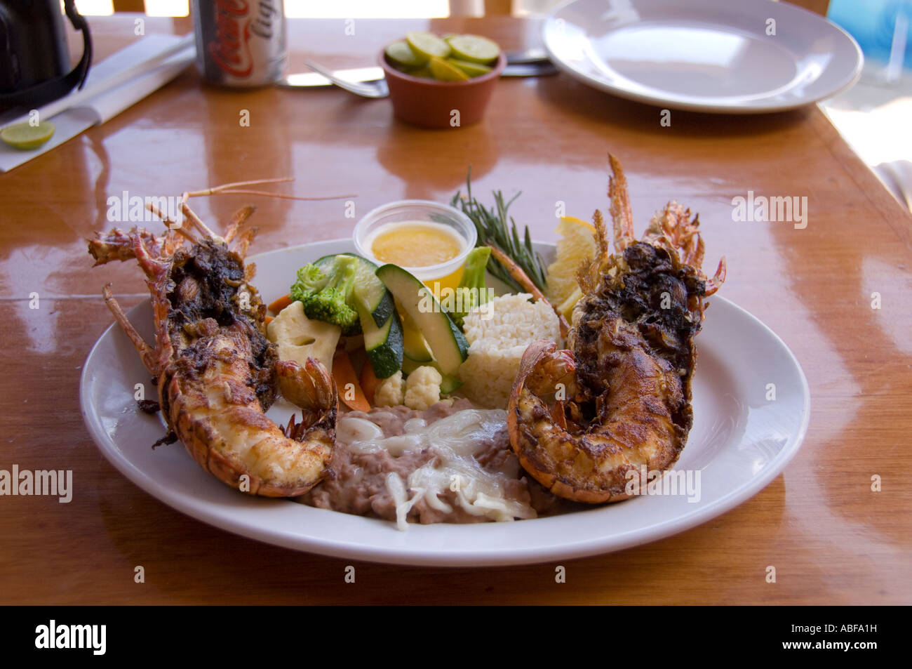 Lobster Lunch, Baja, Mexico Stock Photo Alamy