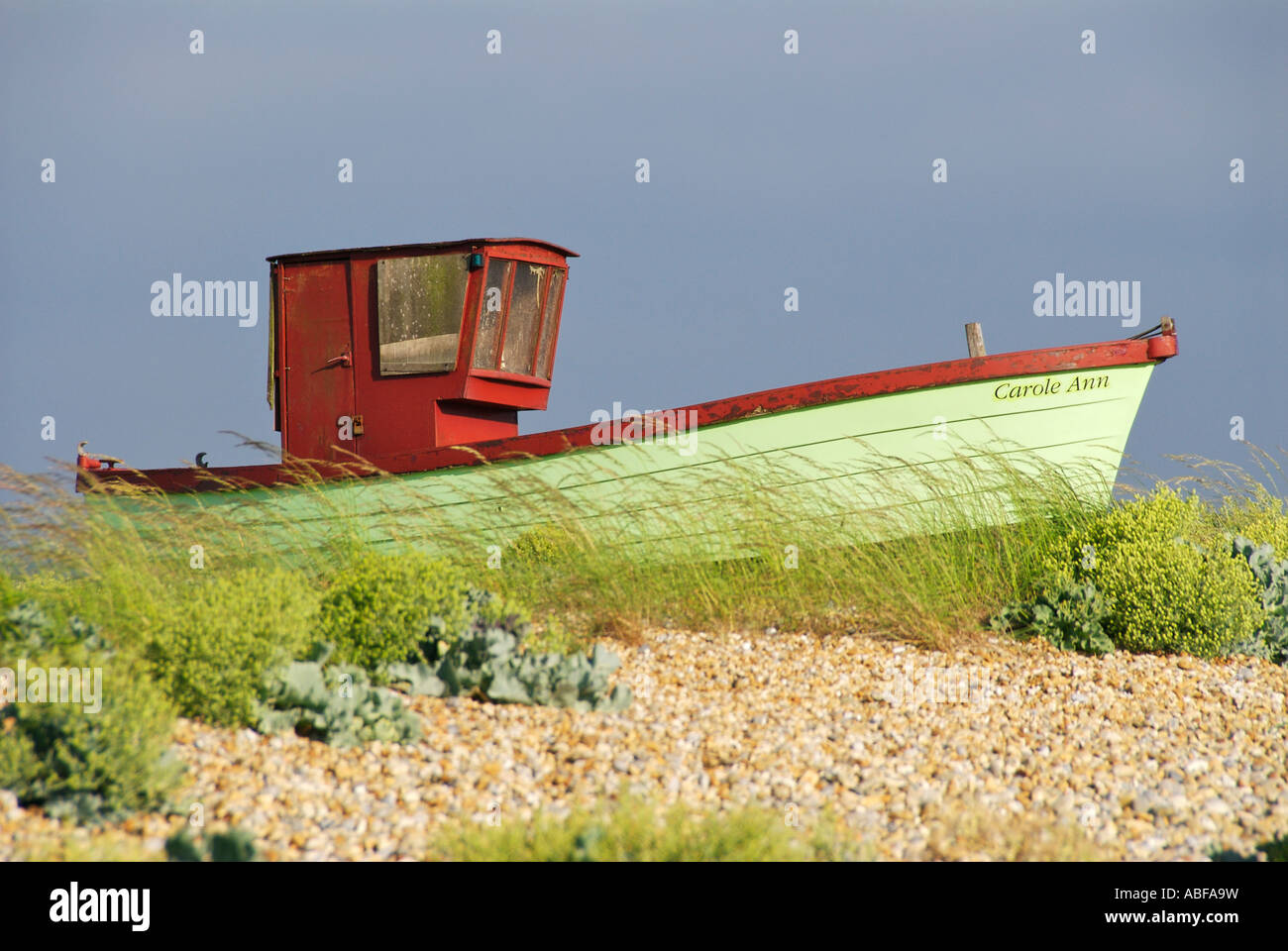 fishing boat on the beach Stock Photo Alamy