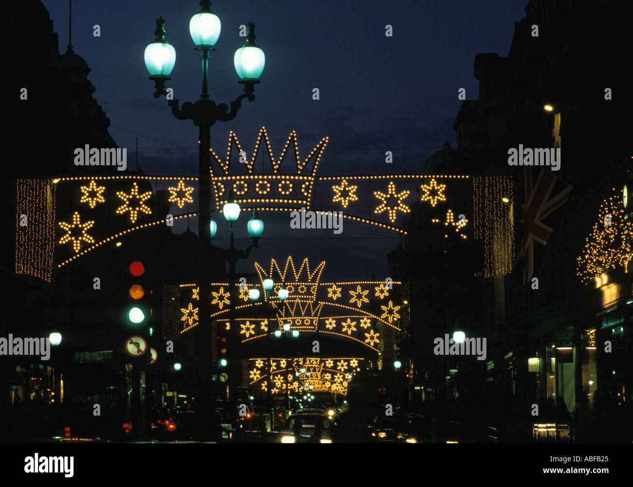 Regent Street Christmas lights London England HOMER SYKES Stock Photo