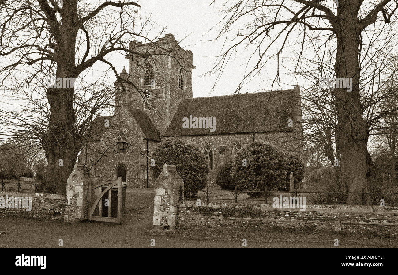The church in the village of Stansted Mountfitchet in Essex Stock Photo