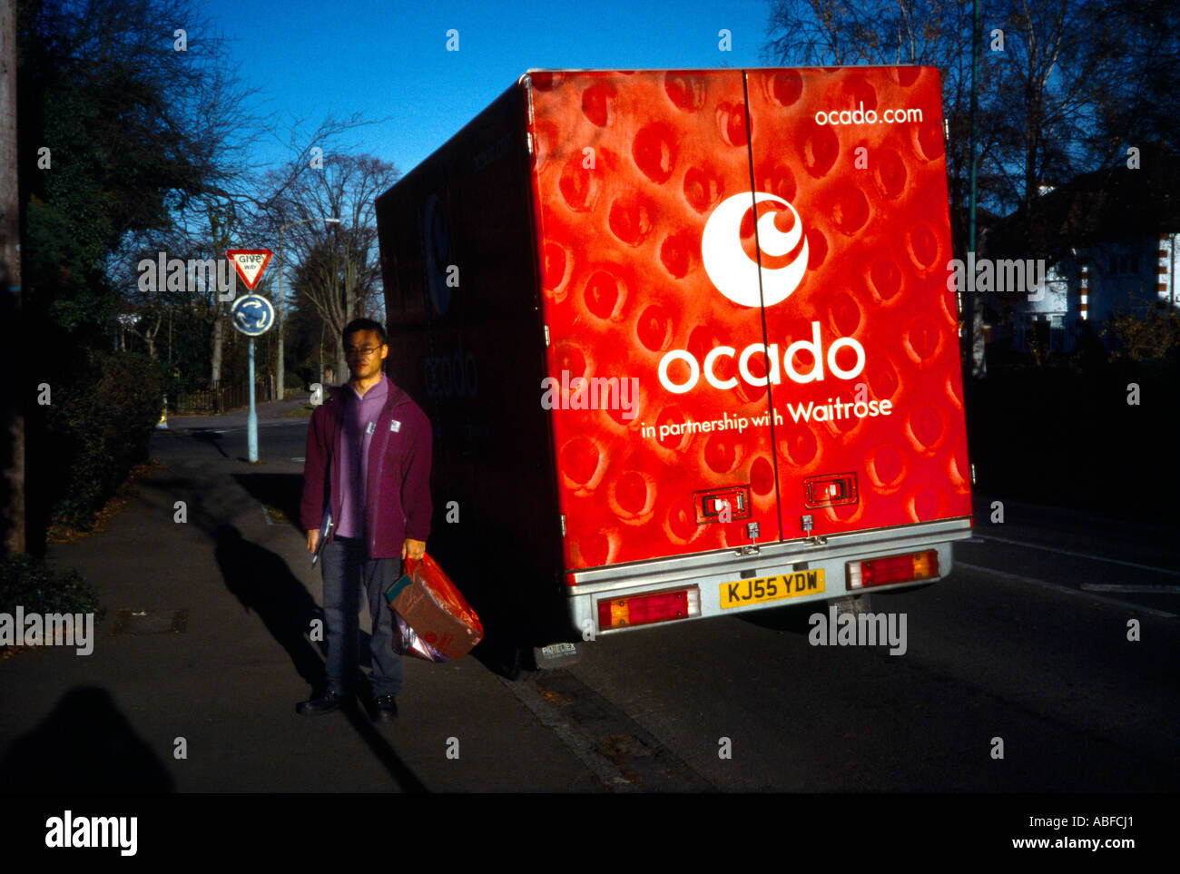 Ocado delivery man hires stock photography and images Alamy