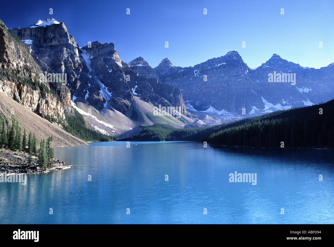 MORAINE LAKE Banff National Park Alberta Canada Stock Photo