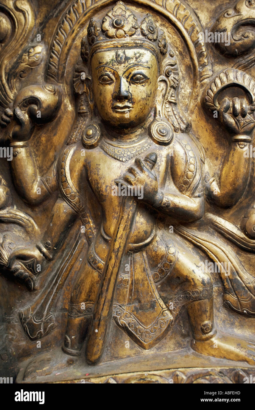 Reposse Work Changu Narayan Kathmandu valley Nepal Detail of temple repousse work ...