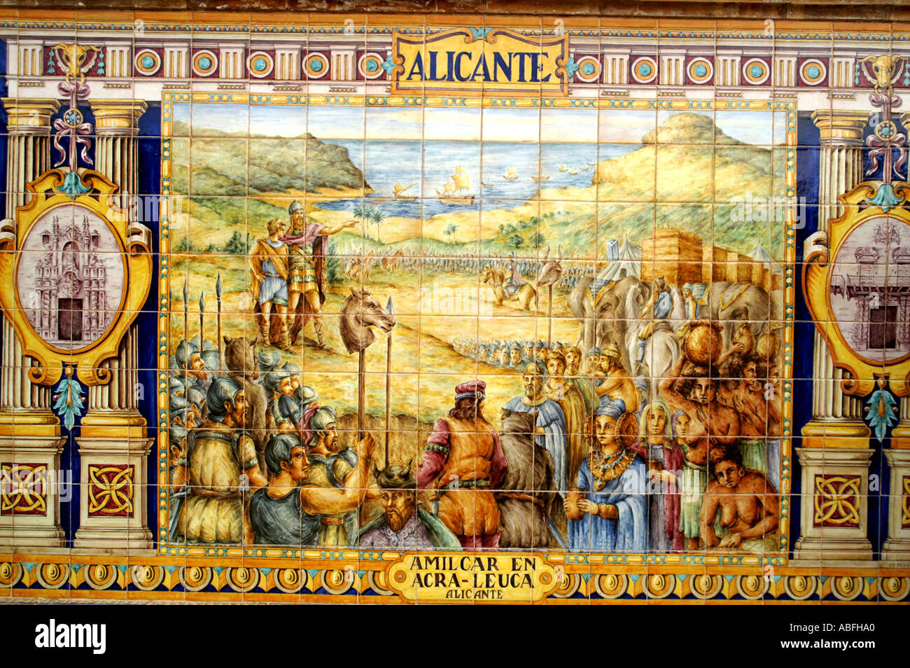 Ceramic Tiling closeup plaza de Espana España Ibero American Fair 1929