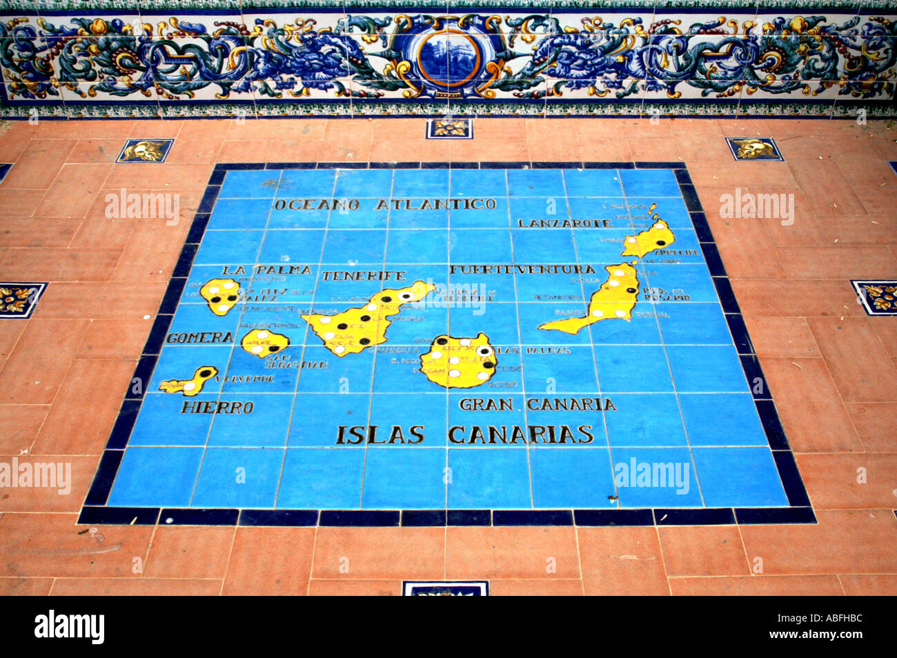 Ceramic Tiling map plaza de Espana España Ibero American Fair 1929
