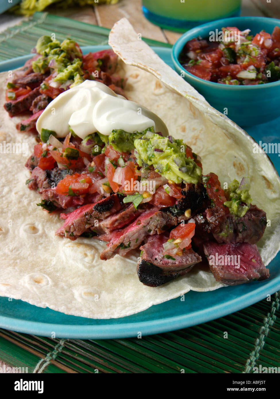 A plate of beef fajita editorial food Stock Photo Alamy