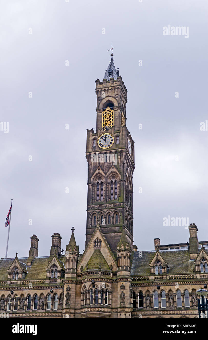 Bradford town hall clock tower hi-res stock photography and images - Alamy