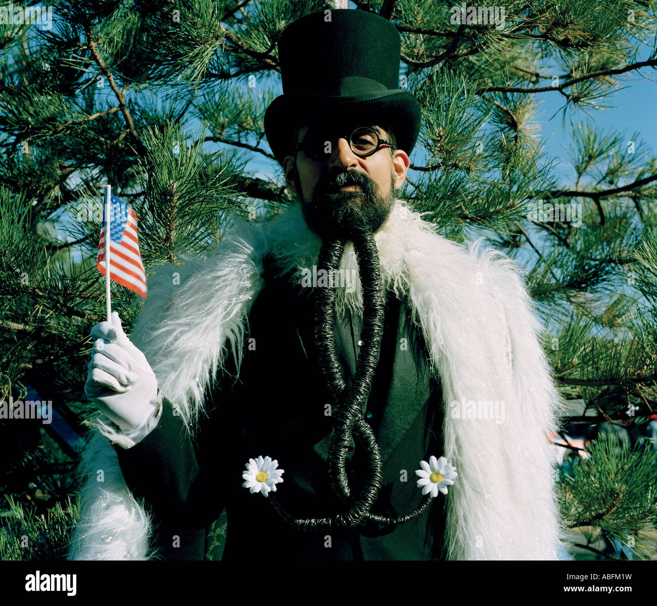 Contestant from the 2003 World Beard & Moustache Championship held in Carson City, USA Stock Photo