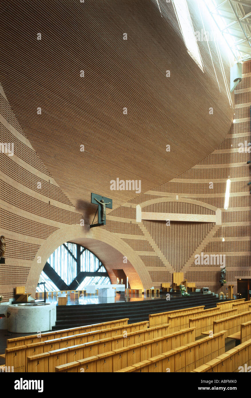 Evry Cathedral, 1992 - 1995. Architect: Mario Botta Stock Photo