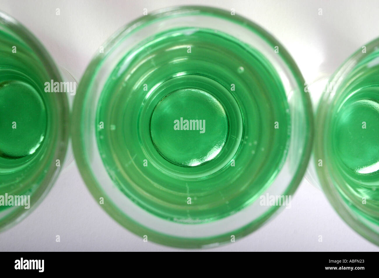 Shot glasses lined up Stock Photo Alamy