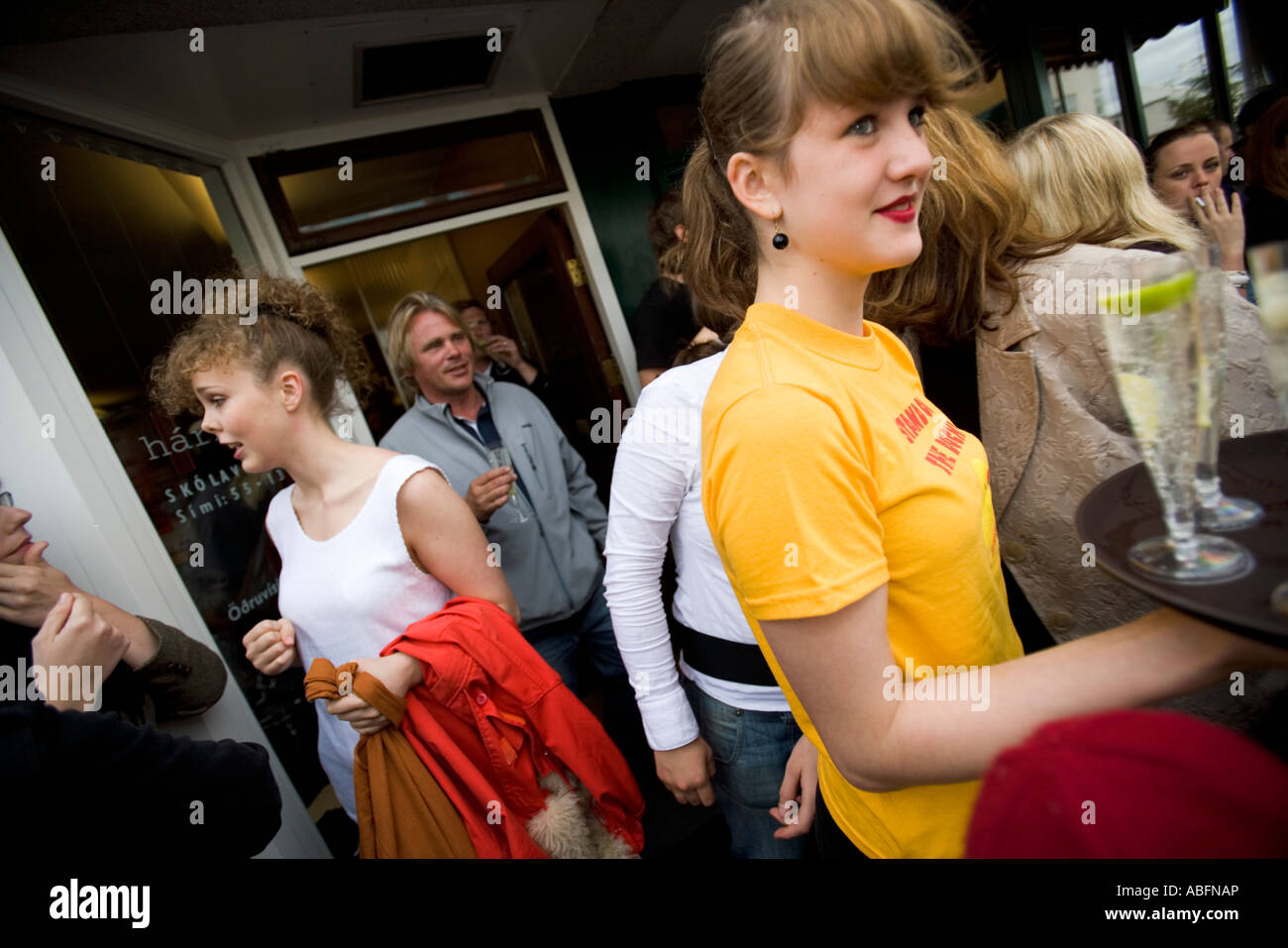 Reykjavík Iceland Icelandic models show off local designs at a fashion show Stock Photo