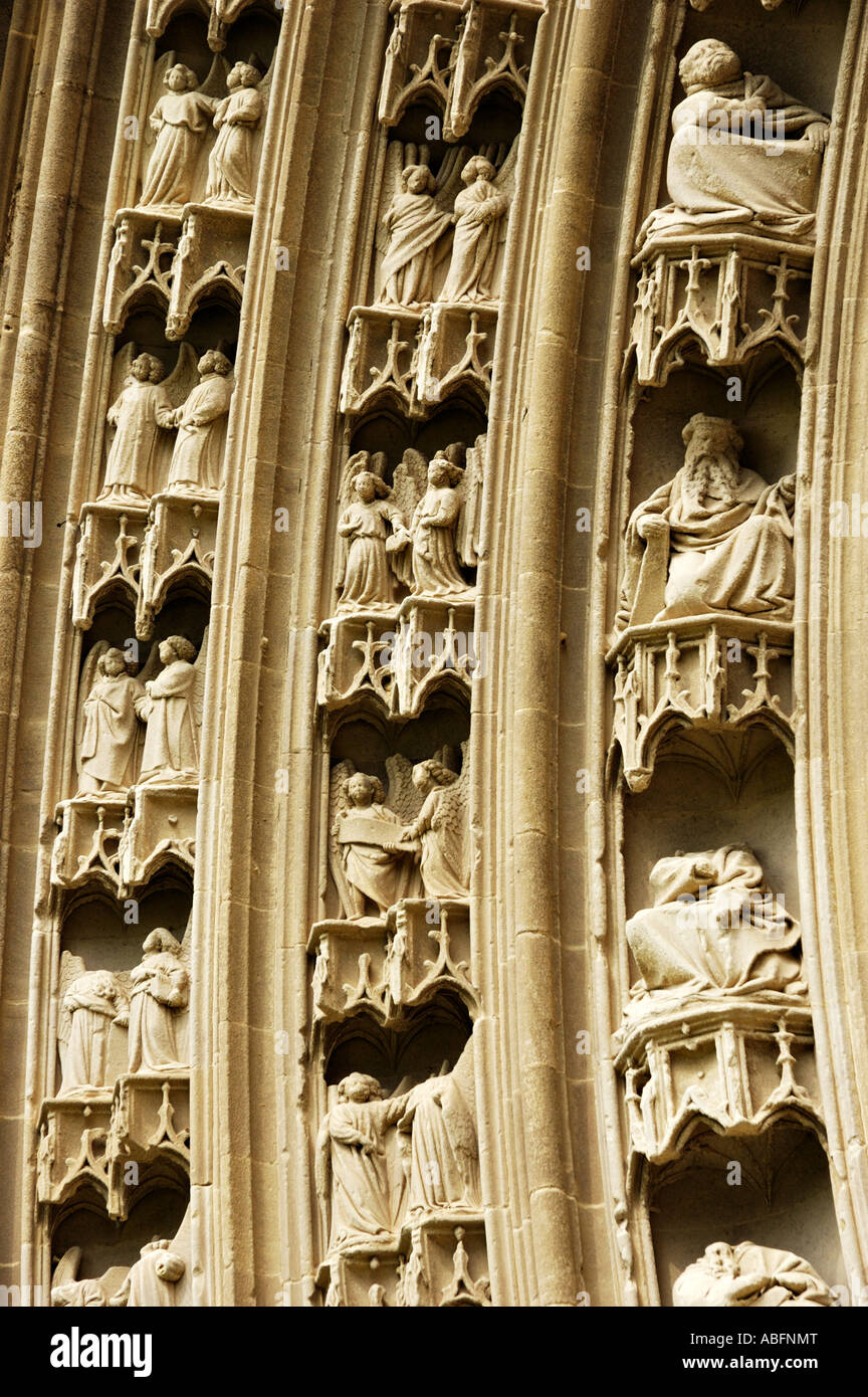 SaintAntoine l'Abbaye, detail of facade Stock Photo Alamy