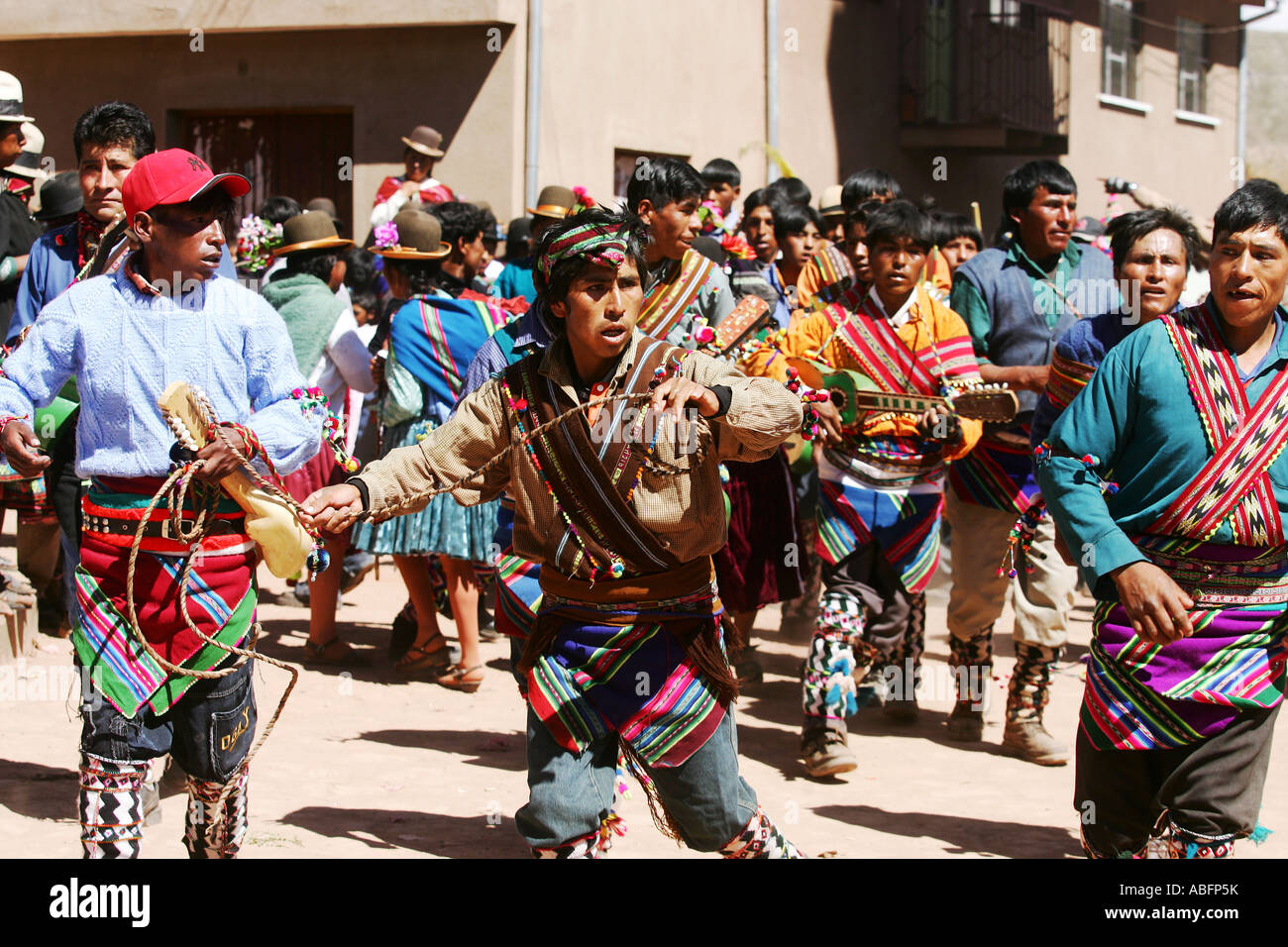 The annual intervillage fist fighting festival known as Tinku in Macha  Bolivia Stock Photo - Alamy