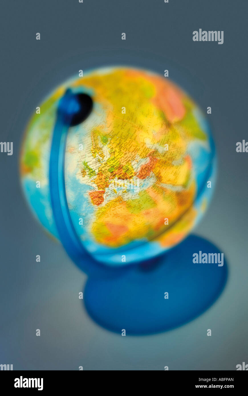 GLOBE EARTH MAP SYMBOL OF THE PLANET EARTH Stock Photo