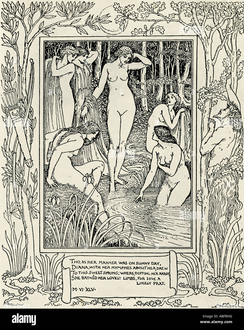 Illustration from The Faerie Queene by Walter Crane, 1845 -1915. English artist. Stock Photo